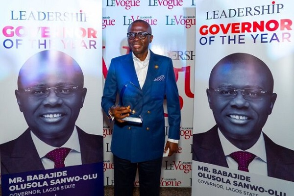 Sanwo Olu receives Leadership Governor of the Year Award