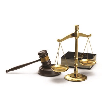 Jsutice scale and gavel