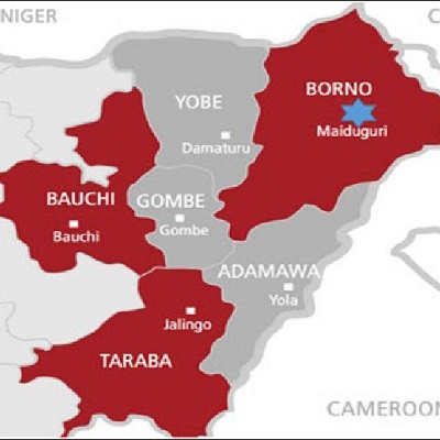 northeast nigeria map