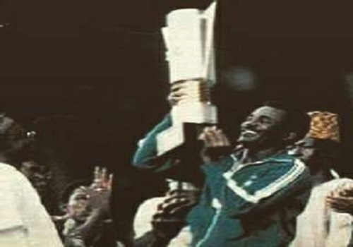 Christian chukwu with AFCON trophy