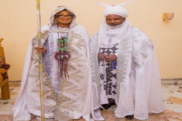 Queen Mother Tayo Sobola and Emir of Uke Kingdom HRM Abdullah Hassan
