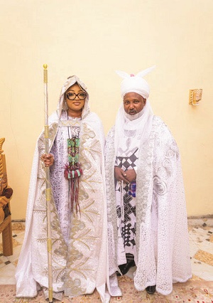 Queen Mother Tayo Sobola and Emir of Uke Kingdom HRM Abdullah Hassan