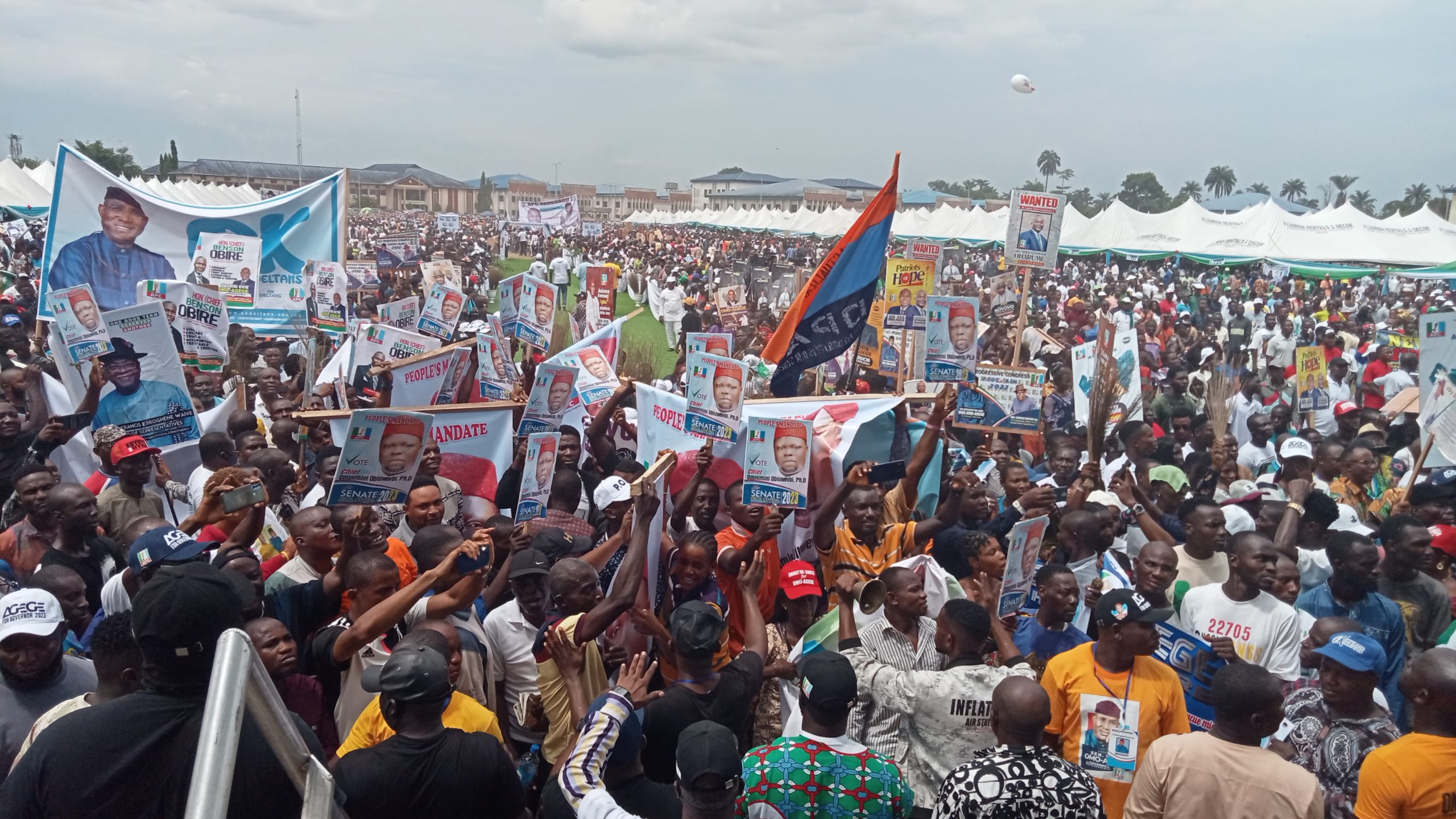 Thousands gather for Omo-Agege's governorship declaration | The Nation ...