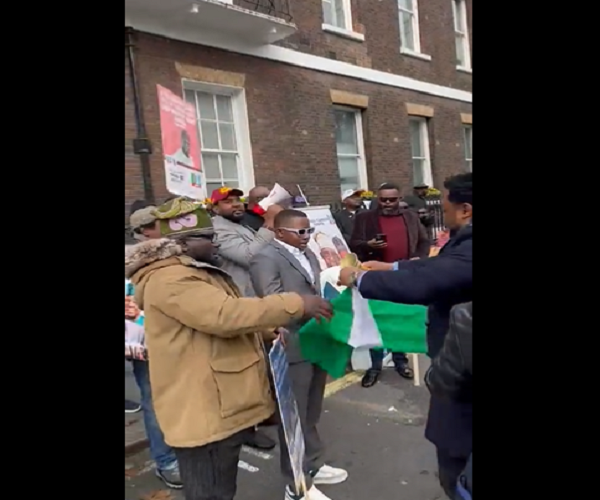 VIDEO: Supporters await Tinubu’s arrival at Chatham house