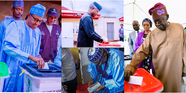 Buhari and Tinubu voting