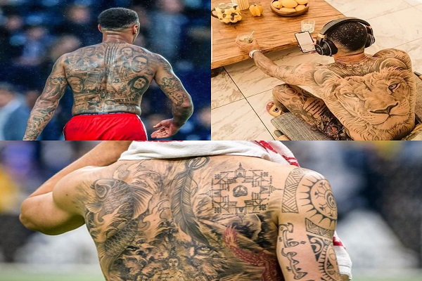 The real story behind Man City star Leroy Sanes huge back tattoo   Manchester Evening News